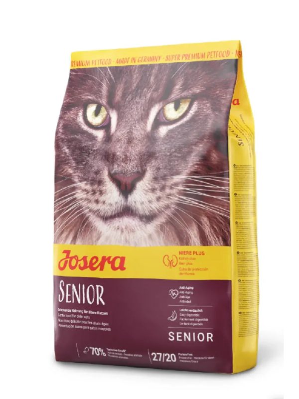 Josera Senior (adult/senior renal 27/20) для пожилых кошек или кошек, страдающих хронич. почечной недостаточностью, с пониженным содержанием фосфора и дополнительными антиоксидантами
