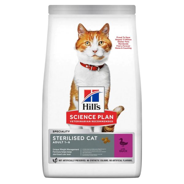 Hills SP для стерилизованных кошек с уткой 10 кг