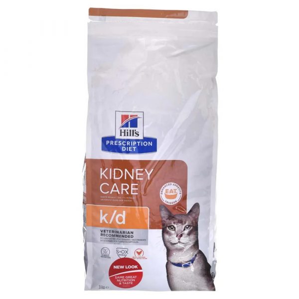 Hills KD Корм д/кошек с курицей, поддержание функций почек 3 кг