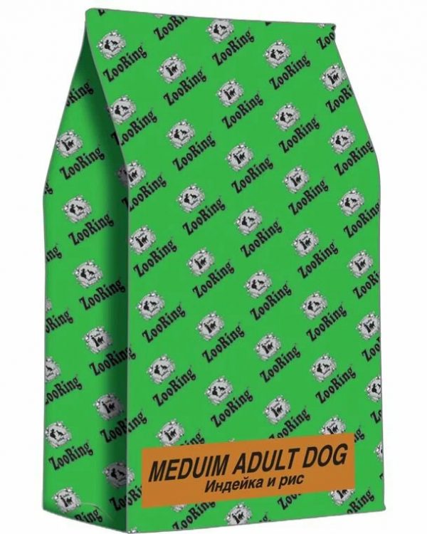 ZooRing Mini Adult Dog Корм д/собак индейка и рис 20 кг.,
