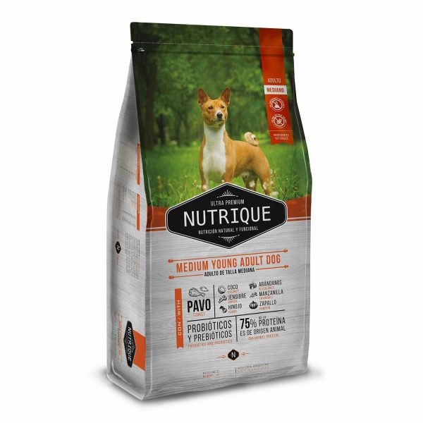 Nutriquo Medium Young Adalt Dog Корм д/взр собак средних пород с индейкой, свининой