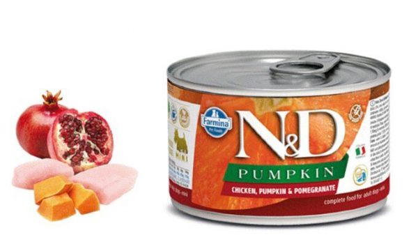 Farmina N&D DOG CHICKEN, PUMPKIN&POMEGRANATE Adult mini Влажный корм для собак мелких пород Курица с Тыквой и Гранатом 140гр.