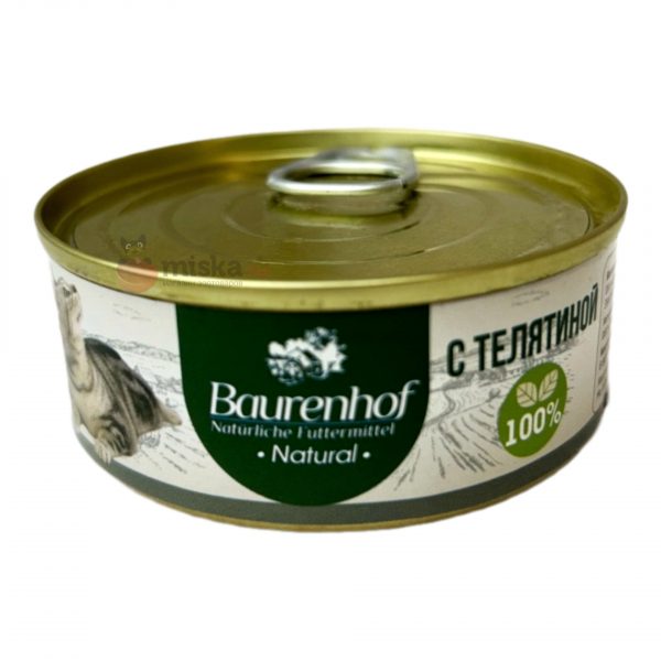 Baurenhof Natural Влажный корм для кошек, Телятина 100г