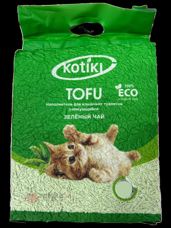 Kotiki Tofu Наполнитель Зелёный чай 6л/2.5кг
