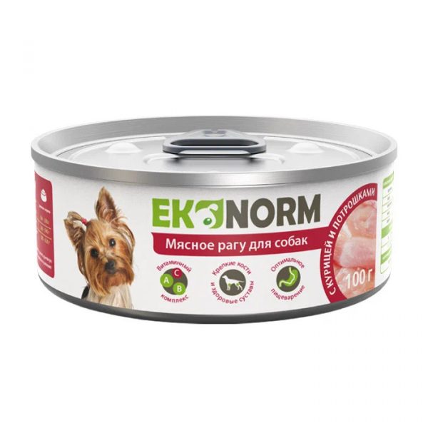 Четвероногий гурман Ekonorm Мясное рагу для собак с Ягнёнком и Рубцом 0.85кг