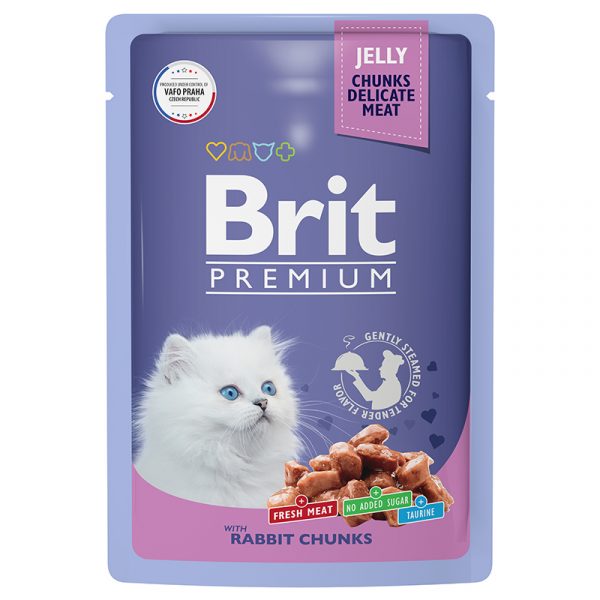 Brit Premium Влажный корм для котят Кролик в желе 85г