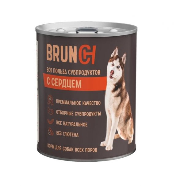 Четвероногий гурман Brunch Влажный корм для собак с Сердцем 0.34кг